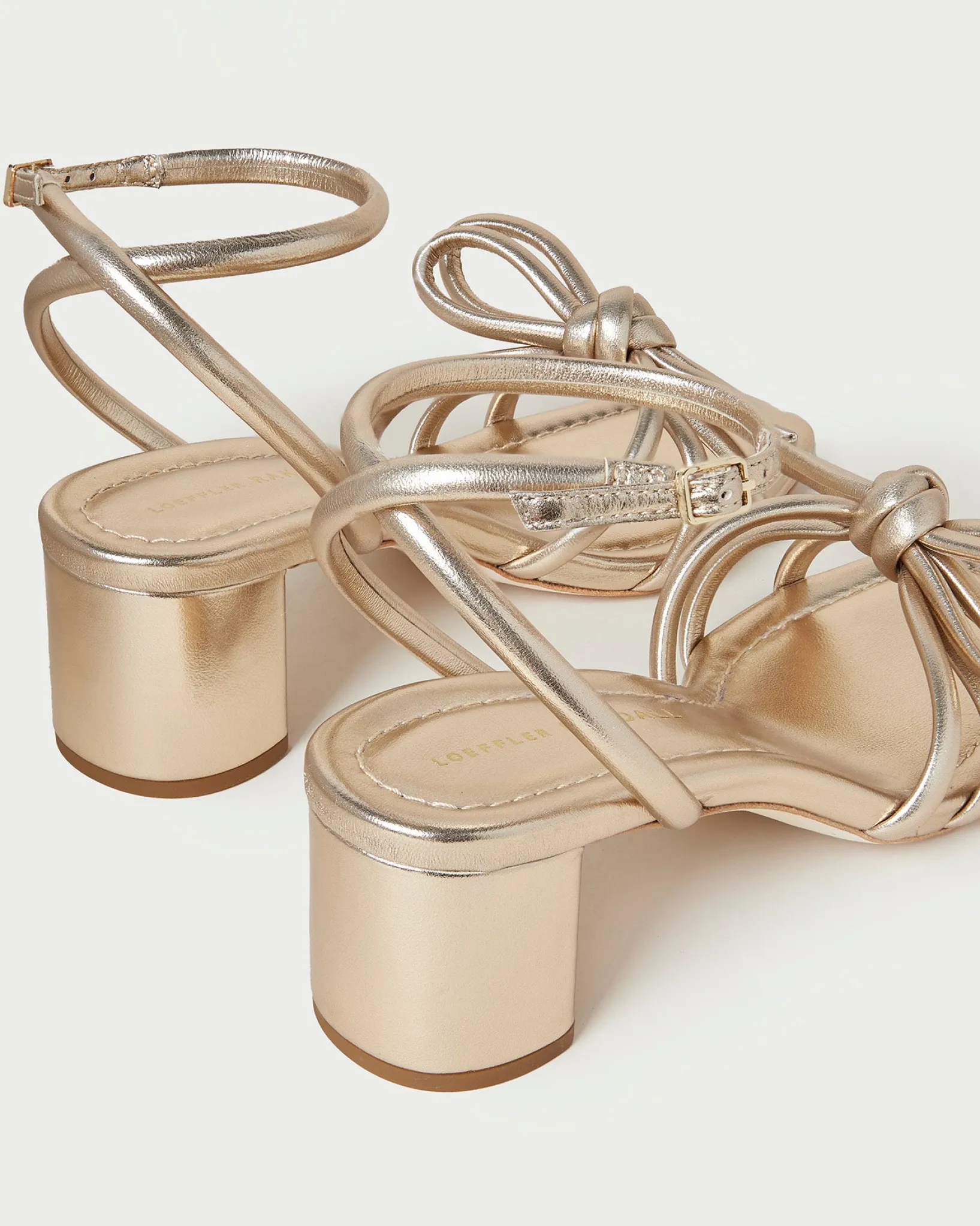 Best Loeffler Randall Mikel Bow Mid-Heel Sandal Natural