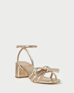 Discount Loeffler Randall Mikel Bow Mid-Heel Sandal Timber