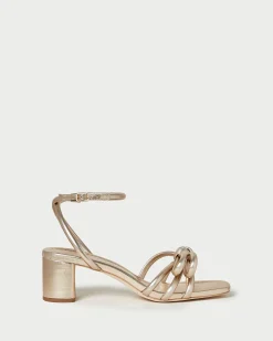Discount Loeffler Randall Mikel Bow Mid-Heel Sandal Timber
