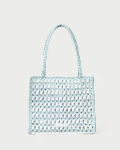 Hot Loeffler Randall Missy Crochet Tote Green/Cream