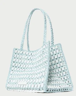 Hot Loeffler Randall Missy Crochet Tote Green/Cream