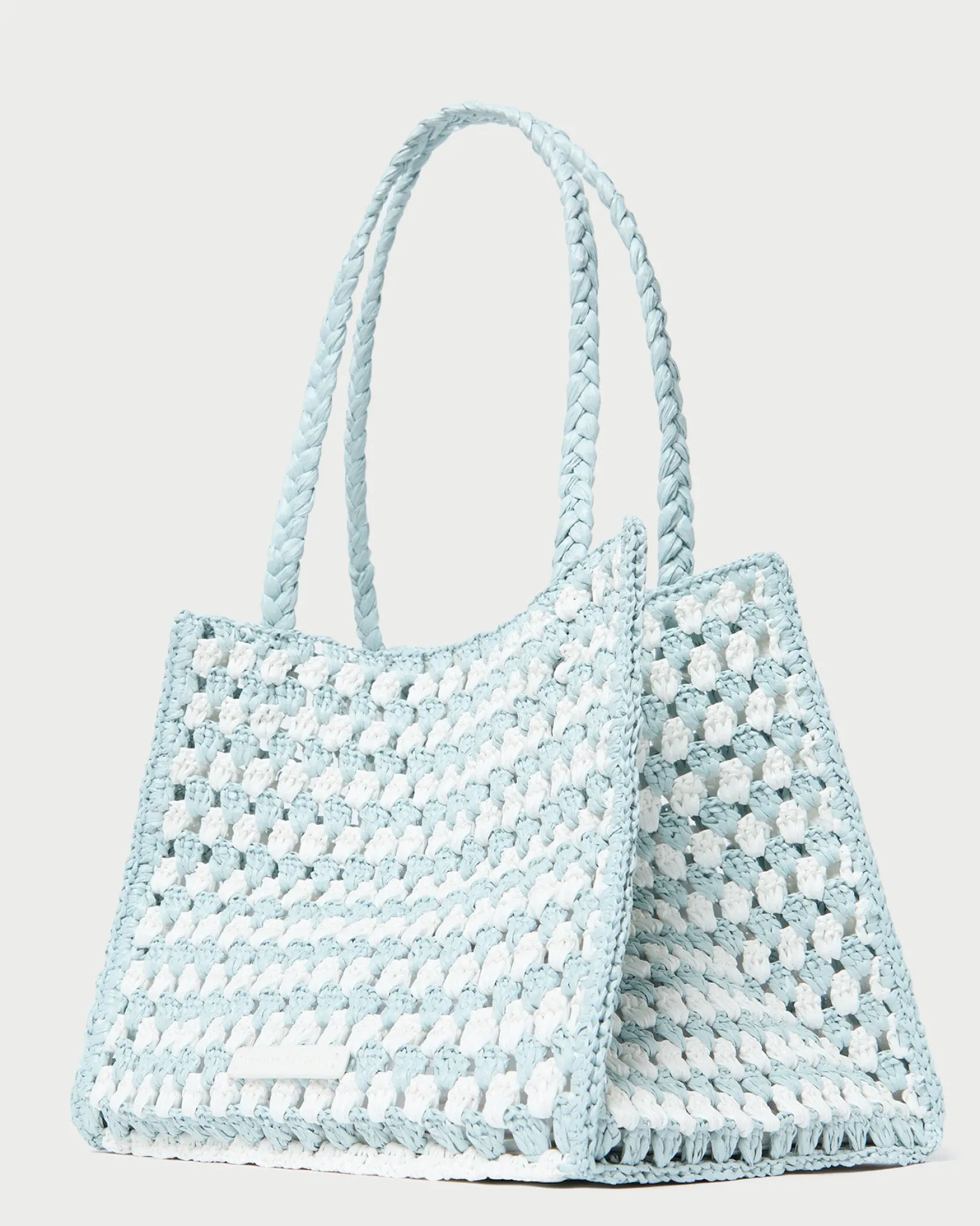 Hot Loeffler Randall Missy Crochet Tote Green/Cream