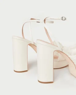 Best Loeffler Randall Natalia Platform Bow Heel Platinum