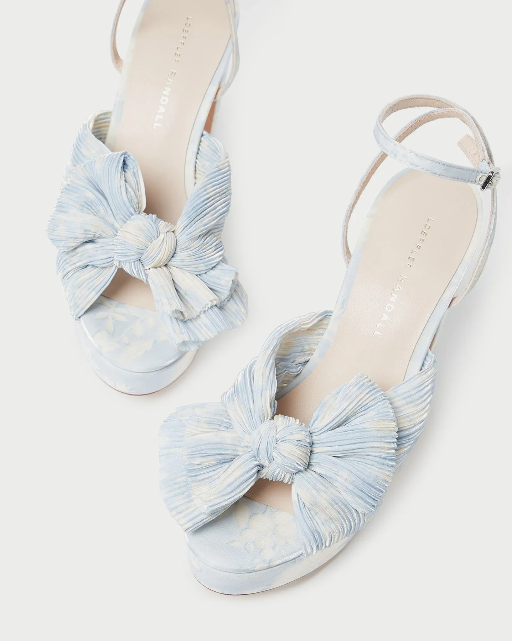 Best Loeffler Randall Natalia Platform Bow Heel Platinum
