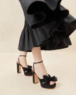 Best Loeffler Randall Natalia White Lace Bow Heel White/Cream