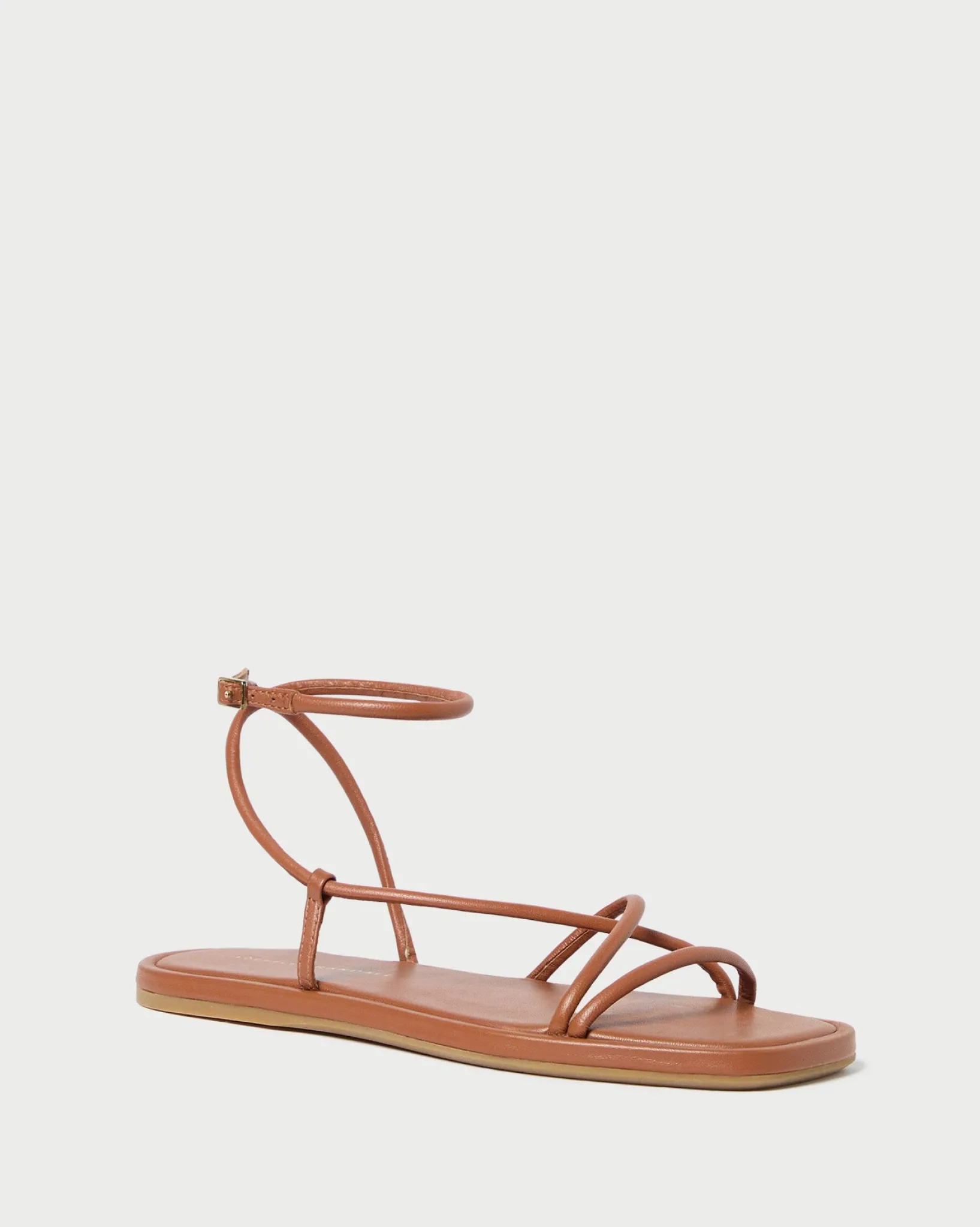 Outlet Loeffler Randall Noor Leather Flat Sandal Gold