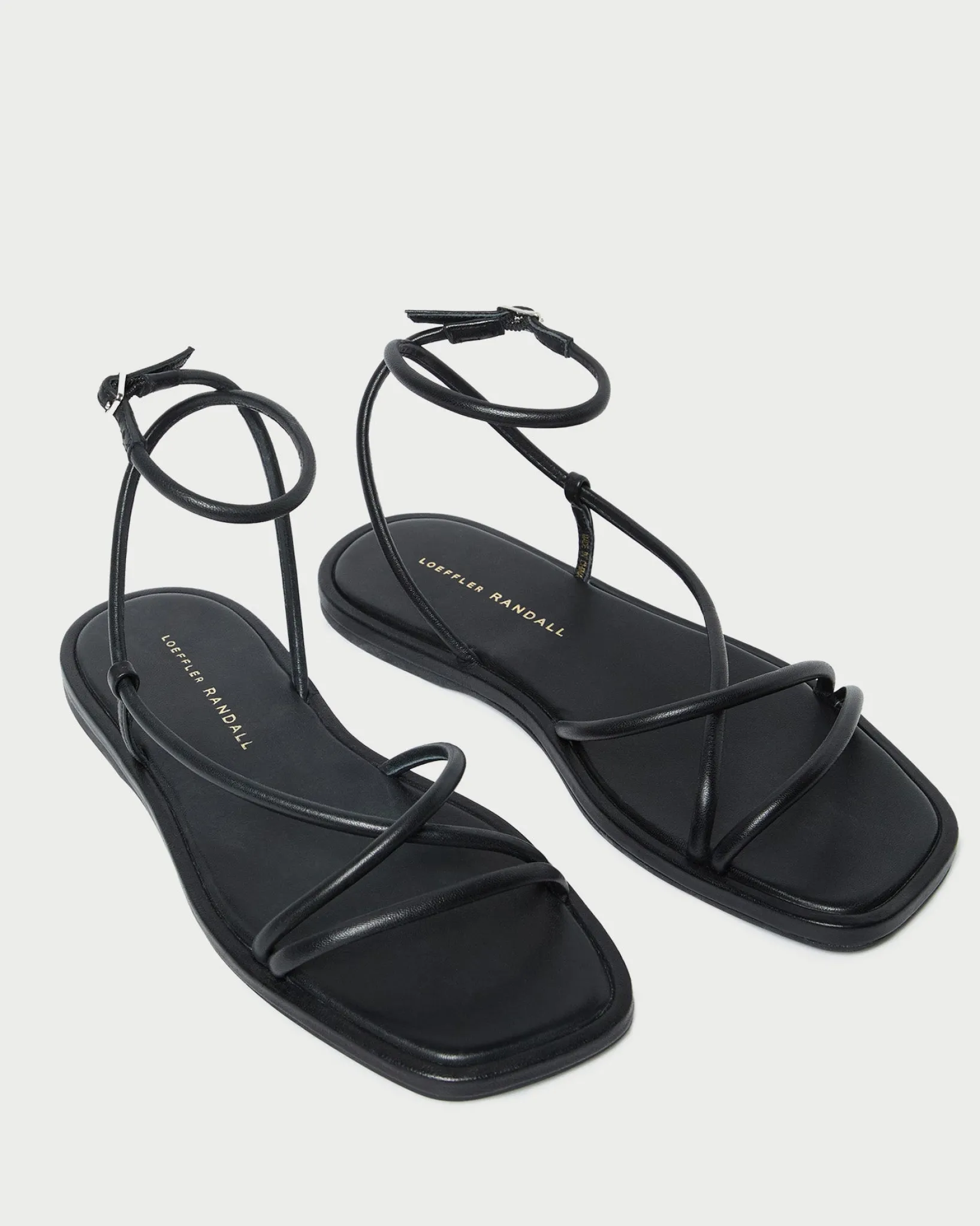 Outlet Loeffler Randall Noor Leather Flat Sandal Gold