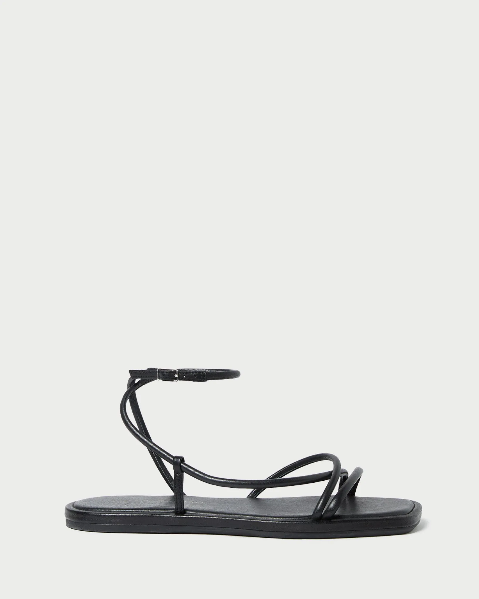 Sale Loeffler Randall Noor Leather Flat Sandal Timber