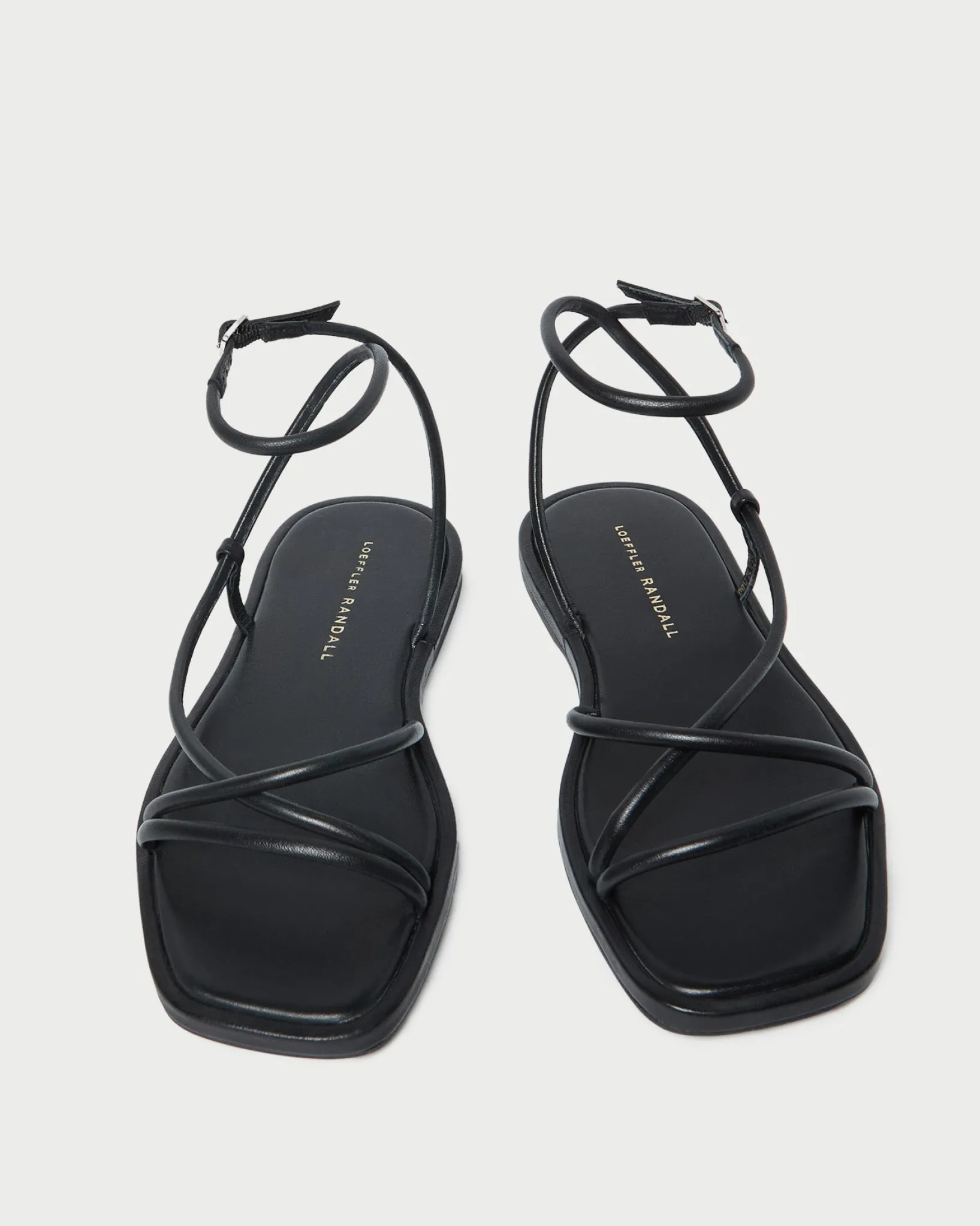 Sale Loeffler Randall Noor Leather Flat Sandal Timber