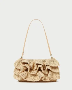 Sale Loeffler Randall Odette Natural Ruffle Clutch Natural />