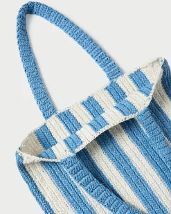 Best Loeffler Randall Orion Blue/White Raffia Tote Light Blue/White Stripe
