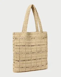 Best Loeffler Randall Orion Blue/White Raffia Tote Light Blue/White Stripe