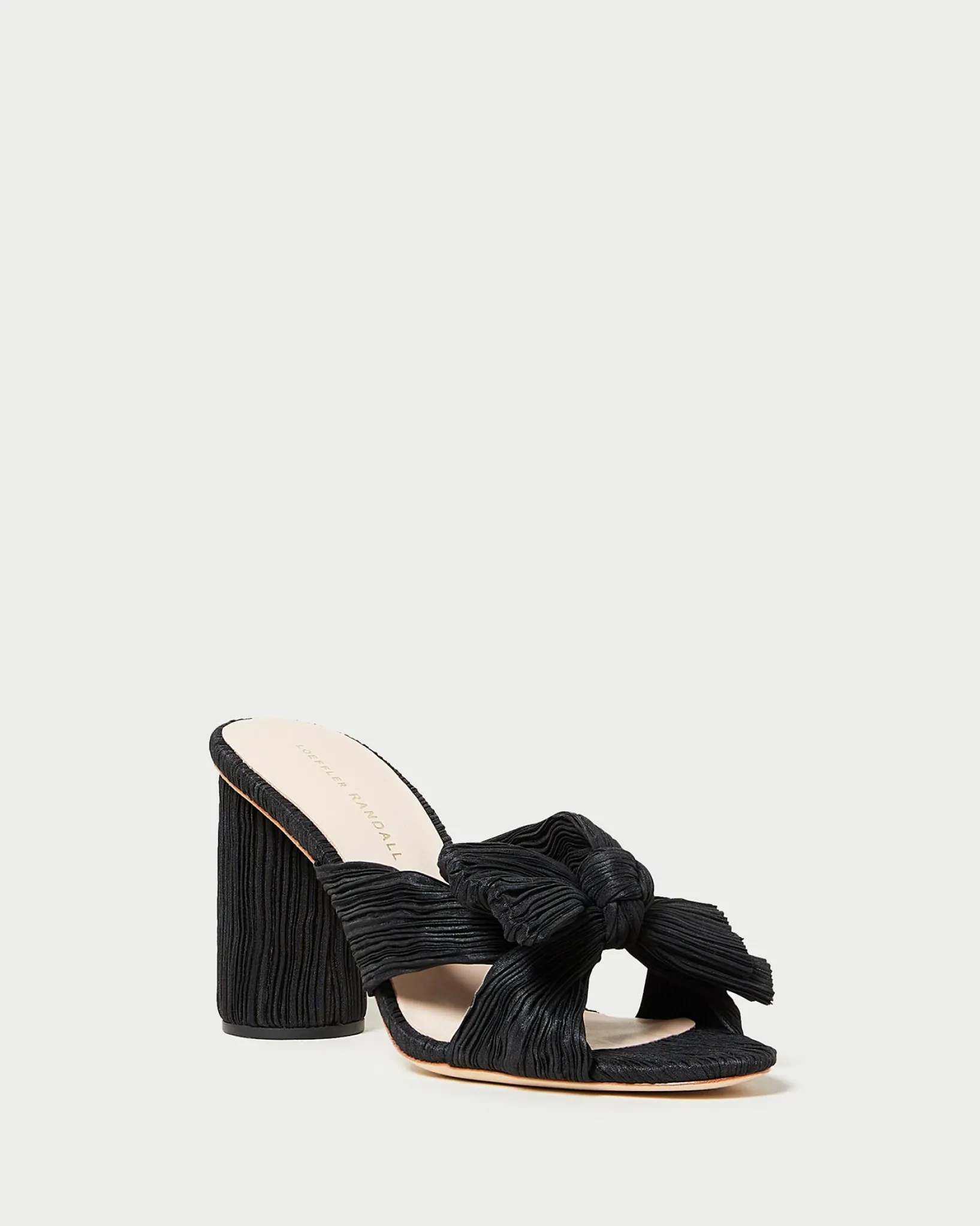 Clearance Loeffler Randall Penny Pleated Bow Heel Gold