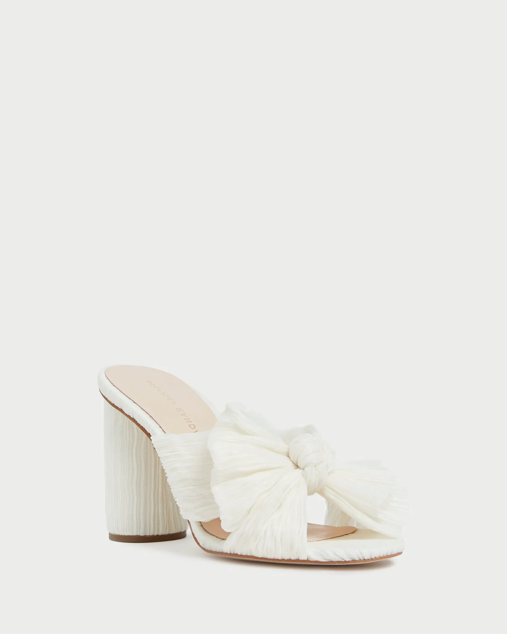 Discount Loeffler Randall Penny Pleated Bow Heel Pearl