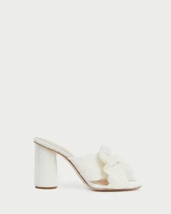 Discount Loeffler Randall Penny Pleated Bow Heel Pearl