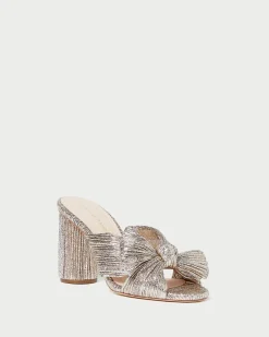Discount Loeffler Randall Penny Pleated Bow Heel Pearl