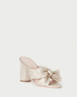 Discount Loeffler Randall Penny Pleated Bow Heel Pearl