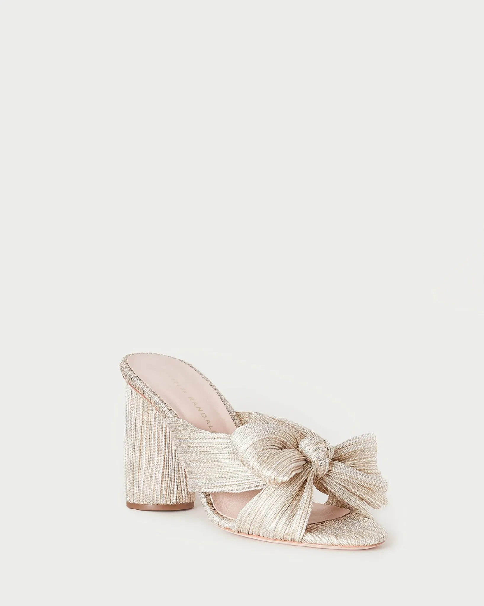 Discount Loeffler Randall Penny Pleated Bow Heel Pearl
