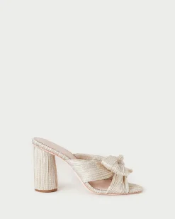 Discount Loeffler Randall Penny Pleated Bow Heel Pearl
