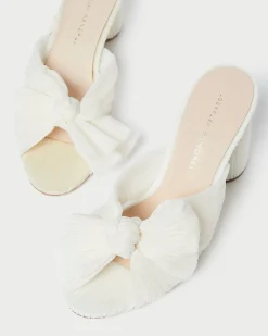 Discount Loeffler Randall Penny Pleated Bow Heel Pearl