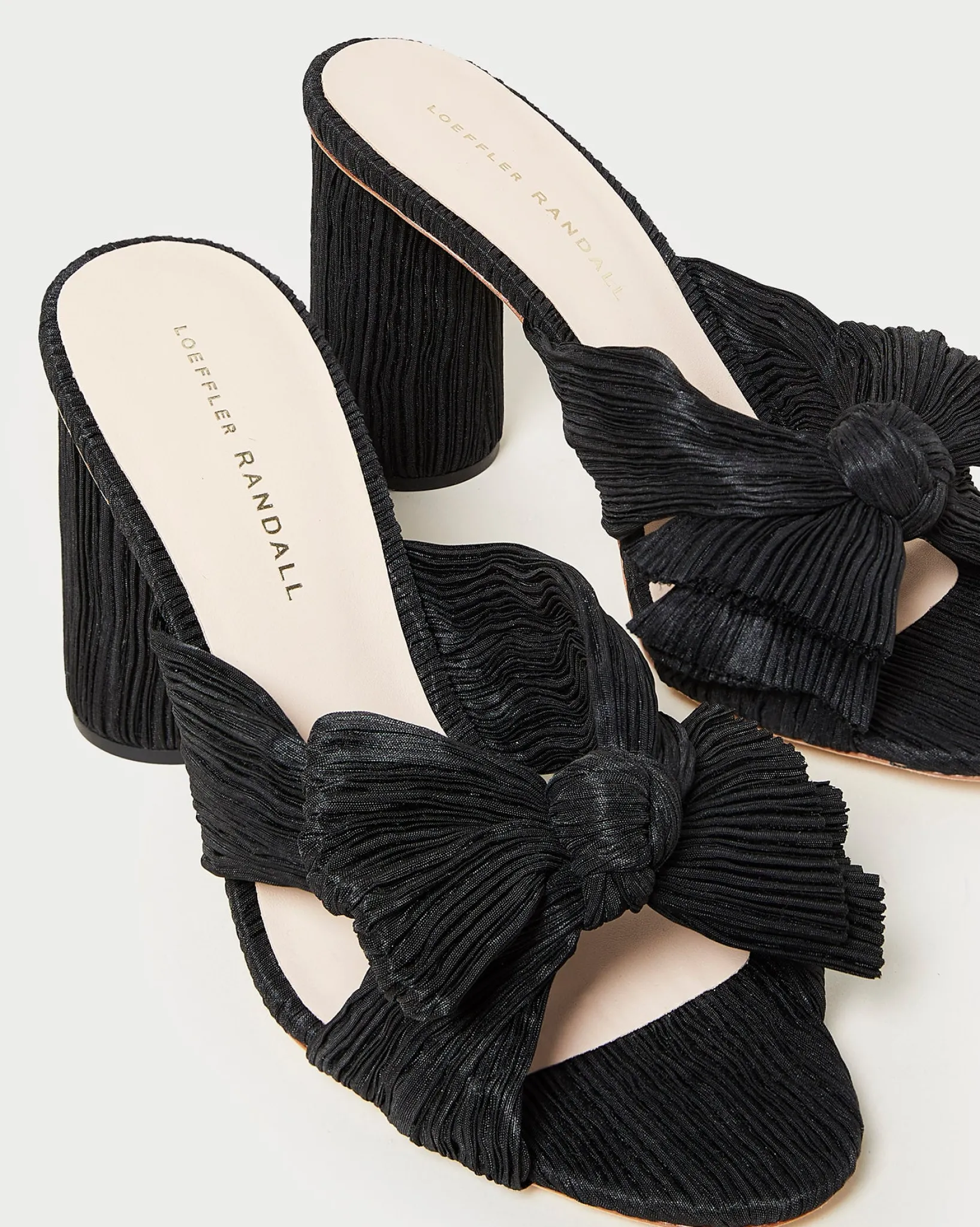 Discount Loeffler Randall Penny Pleated Bow Heel Pearl
