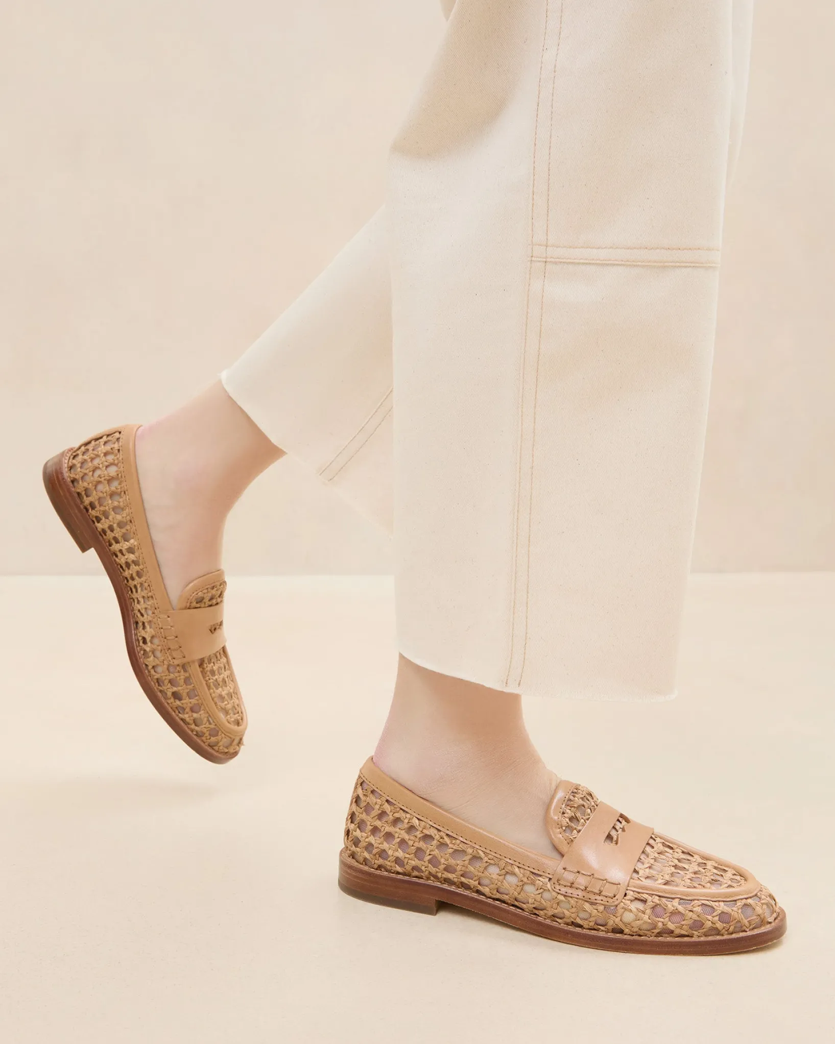 Sale Loeffler Randall Rachel Raffia Loafer Natural