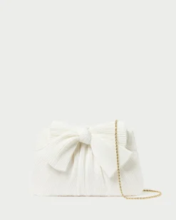 Sale Loeffler Randall Rayne Blue Floral Bow Clutch Dusty Blue Floral