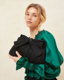 Loeffler Randall Rayne Bow Clutch Champagne
