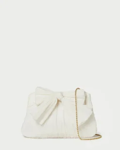 Loeffler Randall Rayne Bow Clutch Pearl