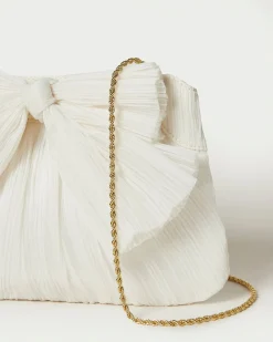 Loeffler Randall Rayne Bow Clutch Pearl