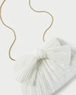 Loeffler Randall Rayne Bow Clutch Pearl