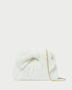 Best Loeffler Randall Rayne White Lace Bow Clutch White/Cream