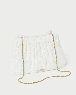 Best Loeffler Randall Rayne White Lace Bow Clutch White/Cream
