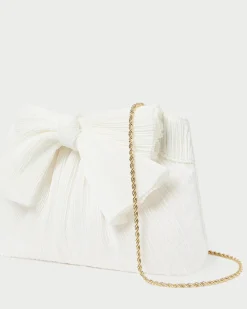 Best Loeffler Randall Rayne White Lace Bow Clutch White/Cream