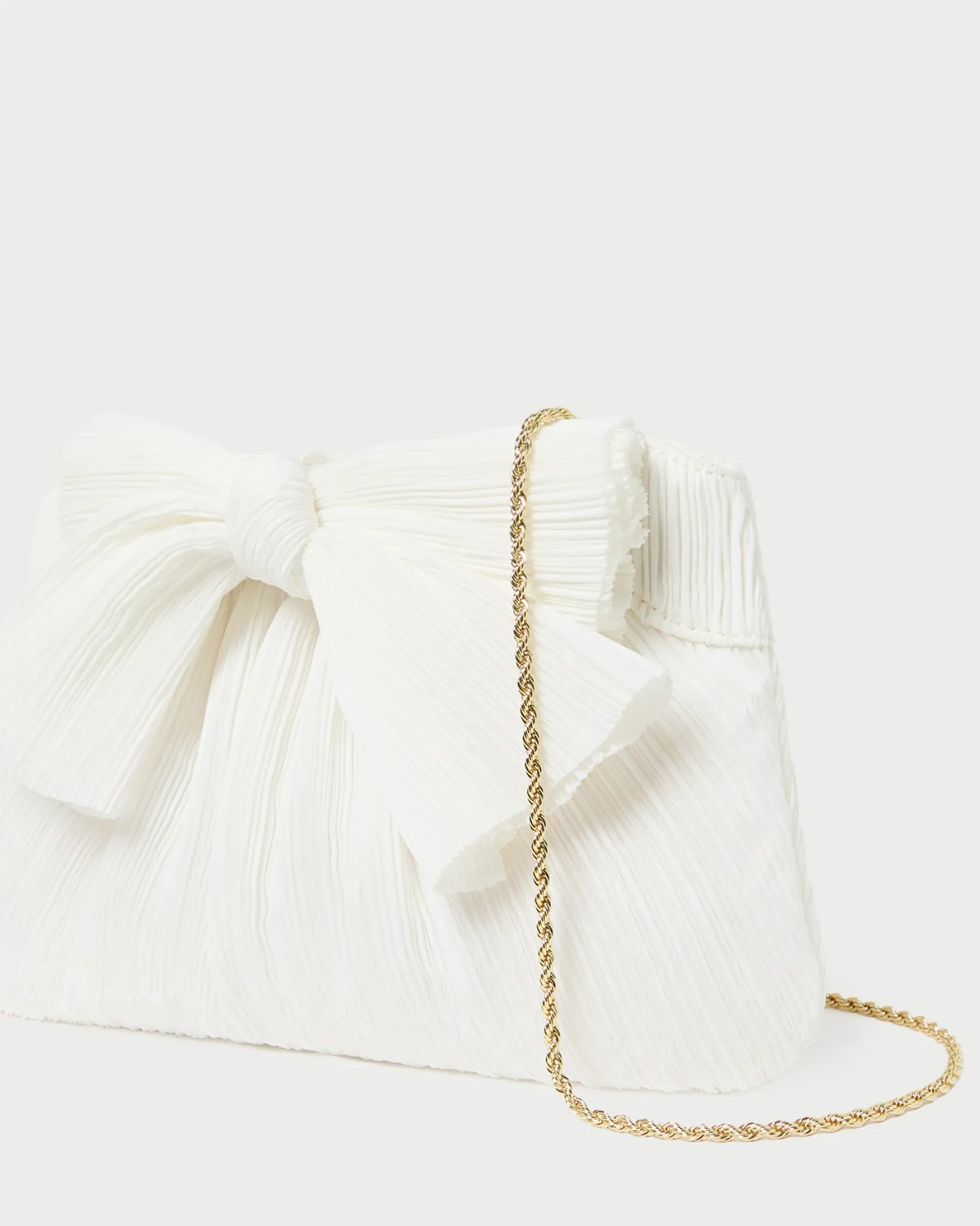 Best Loeffler Randall Rayne White Lace Bow Clutch White/Cream