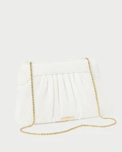 Best Loeffler Randall Rayne White Lace Bow Clutch White/Cream