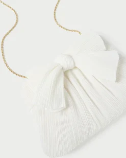 Best Loeffler Randall Rayne White Lace Bow Clutch White/Cream