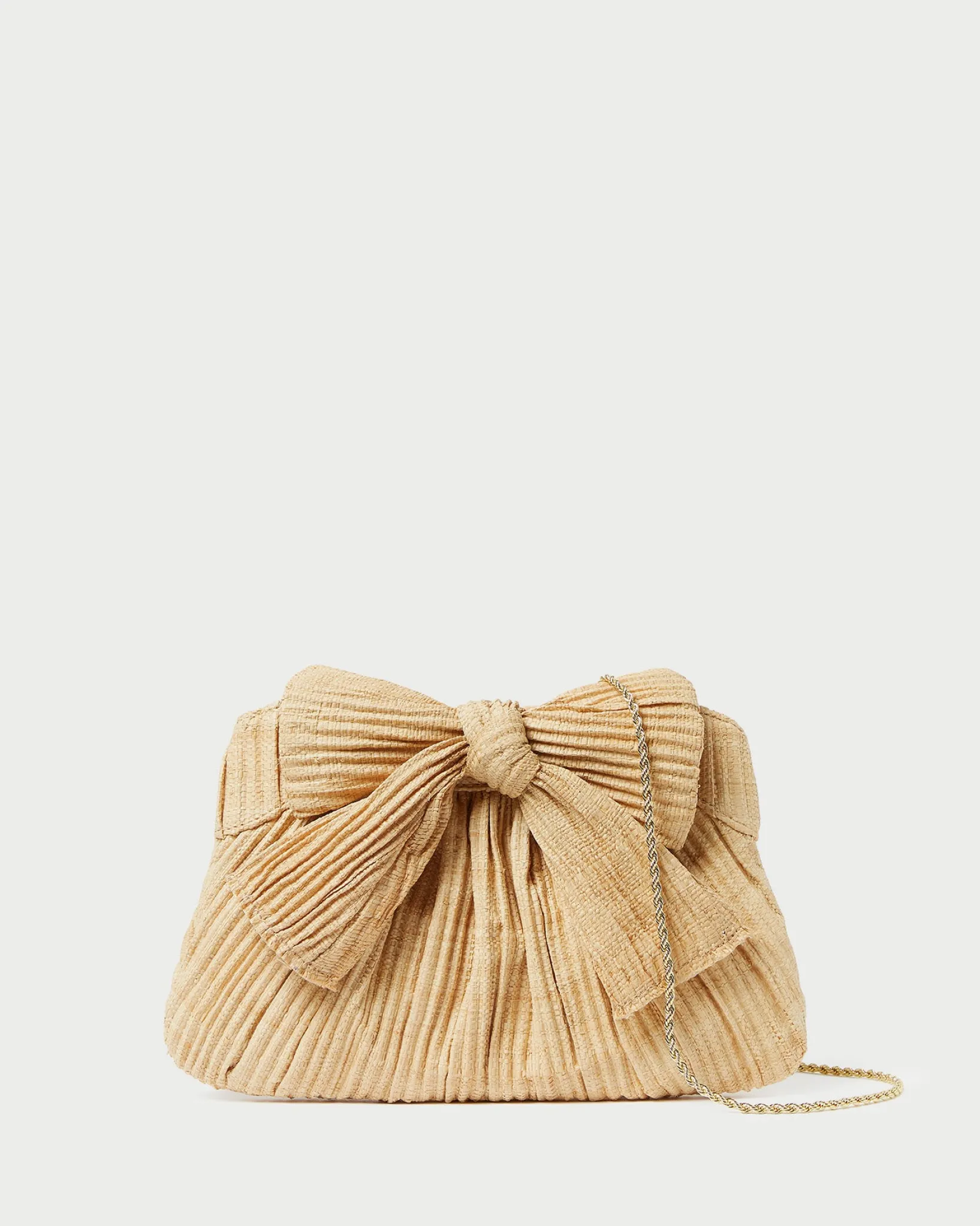 Clearance Loeffler Randall Rayne Pleated Bow Clutch White