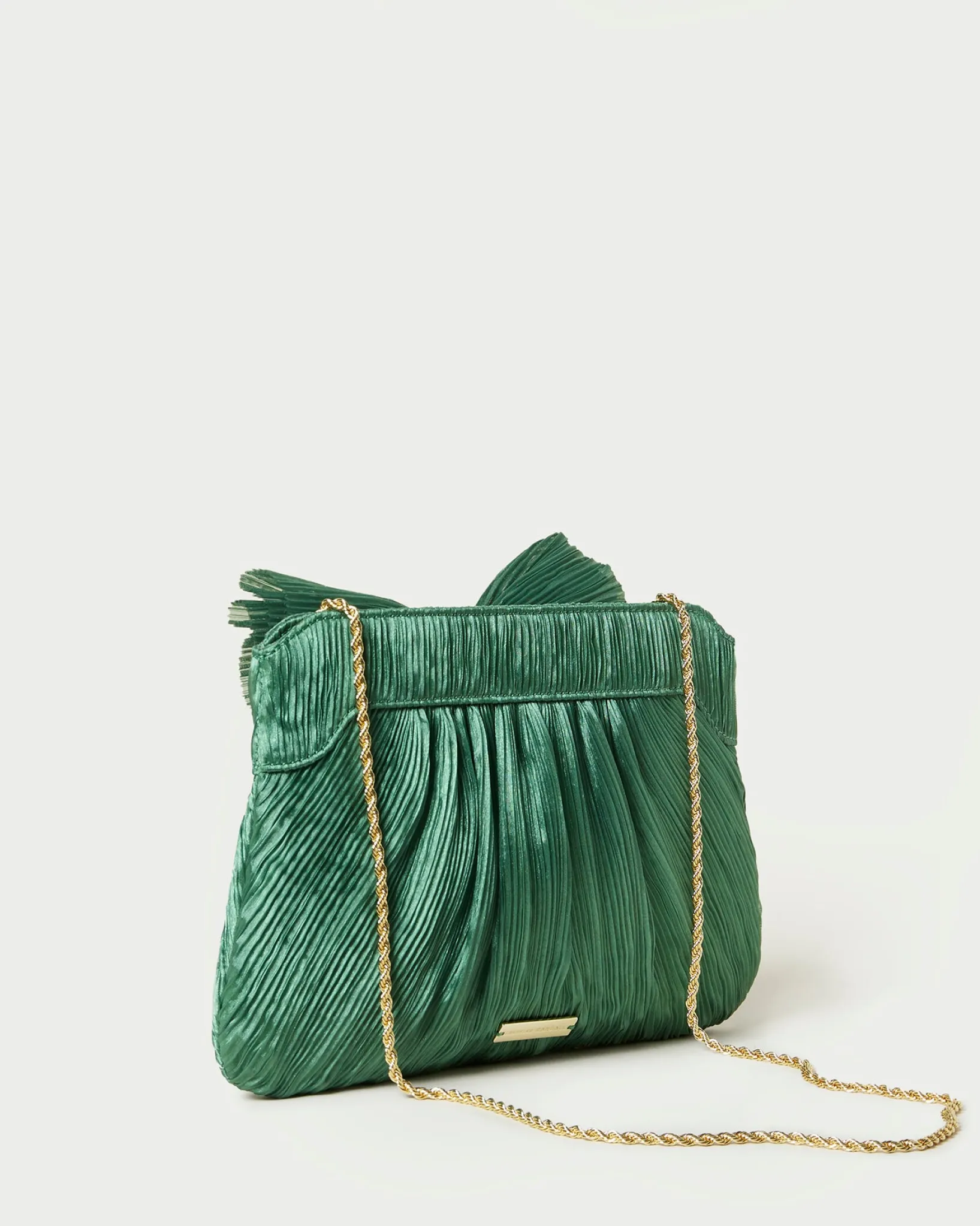 Clearance Loeffler Randall Rayne Pleated Bow Clutch White