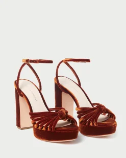 Discount Loeffler Randall Rivka Knot Platform Sandal Cacao