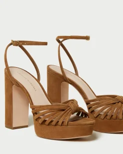 Discount Loeffler Randall Rivka Knot Platform Sandal Cacao