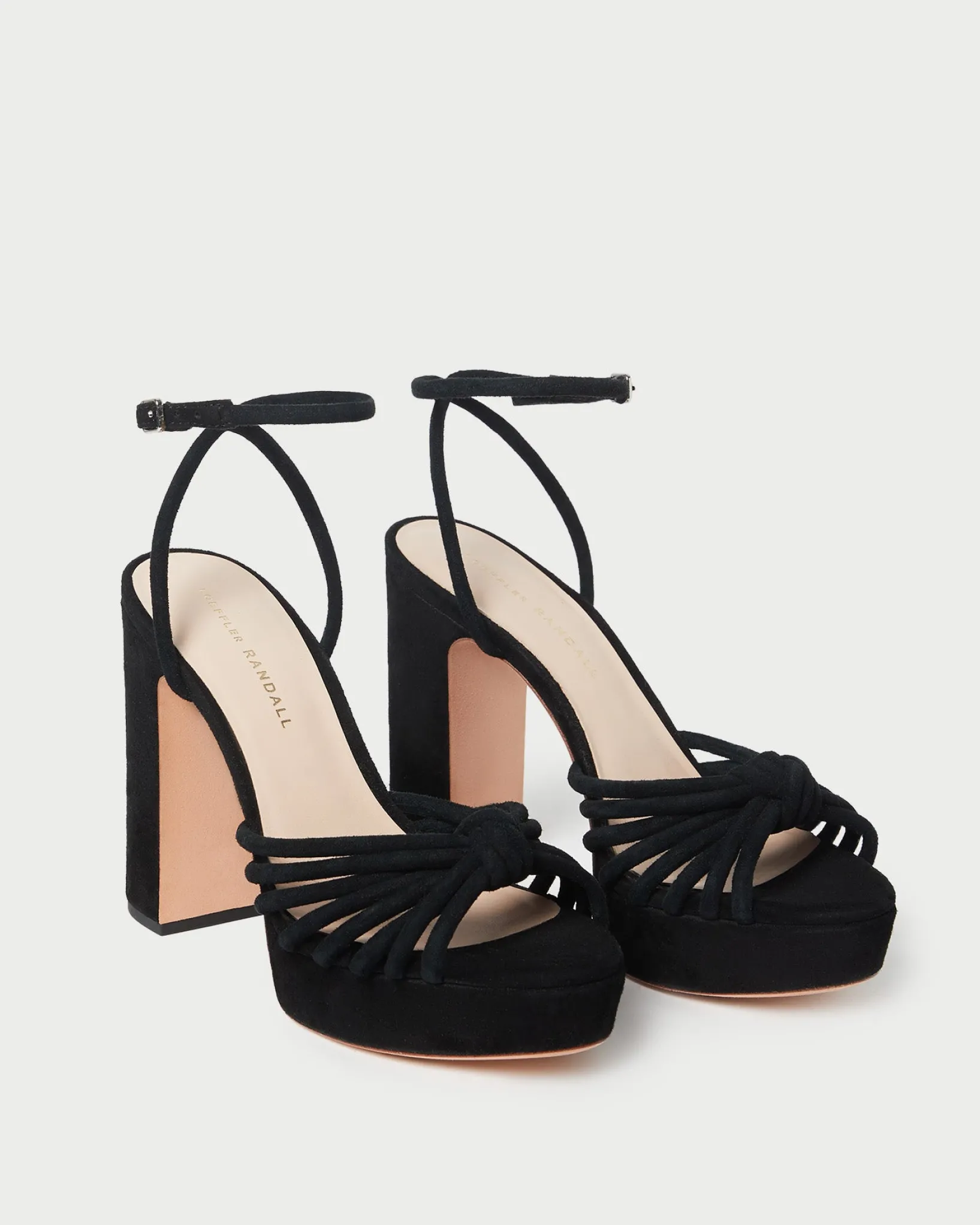 New Loeffler Randall Rivka Knot Platform Sandal Champagne