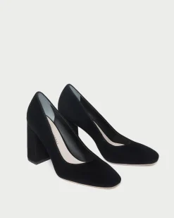 Outlet Loeffler Randall Rue Suede Heeled Pump Black