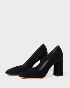 Outlet Loeffler Randall Rue Suede Heeled Pump Black