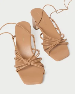 Loeffler Randall Ryder Leather Heeled Sandal Dune