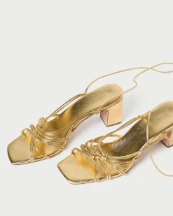 Loeffler Randall Ryder Leather Heeled Sandal Dune