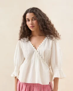 Discount Loeffler Randall Sasha White Wrap Blouse White />