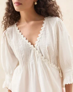Discount Loeffler Randall Sasha White Wrap Blouse White />
