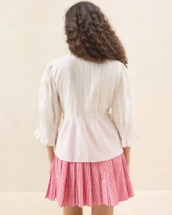 Discount Loeffler Randall Sasha White Wrap Blouse White /><noscript><img width=