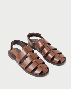 Clearance Loeffler Randall Sawyer Leather Caged Sandal Espresso